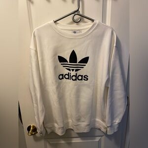 Adidas Off White Sweatshirt with Black Logo